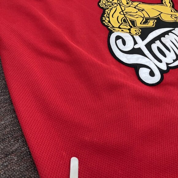 Harrow Sports Stampeders Jersey Men's Size XXL Red Horse #1 - Picture 7 of 13